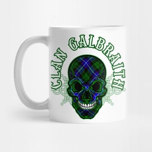 Scottish Clan Galbraith Tartan Celtic Skull Mug